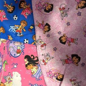 Dora the Explorer & Go Diego Go Themed Fabric Lot